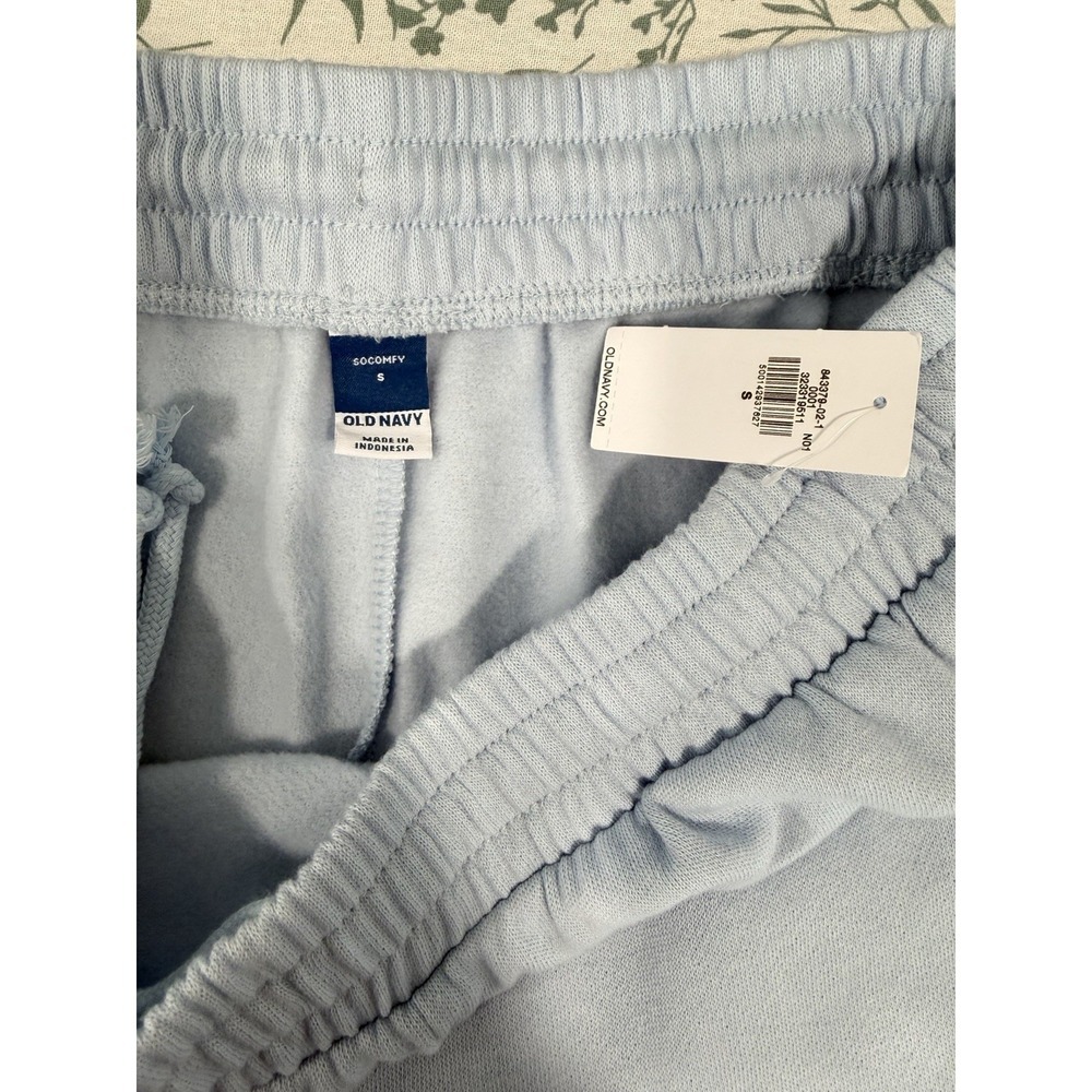 Old Navy Jogger Sweatpants Small Light Blue Cotton Blend Lounge NWT Pockets - Picture 5 of 9